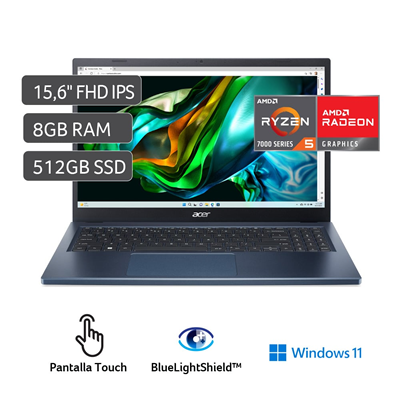 ACER A315-24PT-R85K RYZEN 5 512GB SSD 8GB