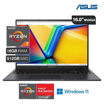 ASUS VIVOBOOK 16X M3604YA-MB058 RYZEN 7 512GB SSD 16GB