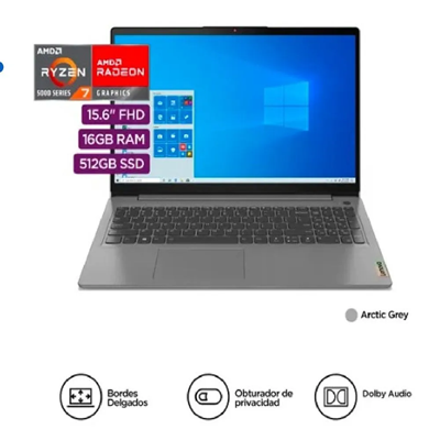 LENOVO IDEAPAD 3 RYZEN 7 512GB SSD 16GB