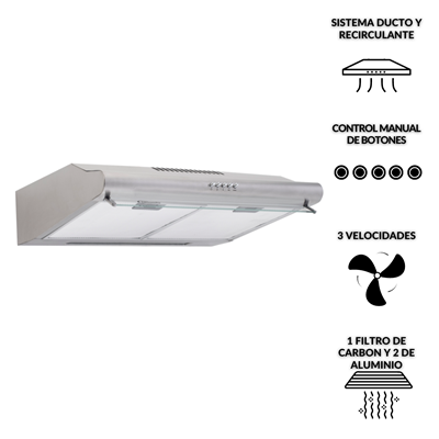 CAMPANA EXTRACTORA KLIMATIC 60CM IWH101IXG