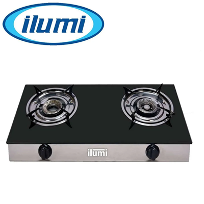 COCINA DE MESA A GAS 2 QUEMADORES ILUMI CG-2000TG