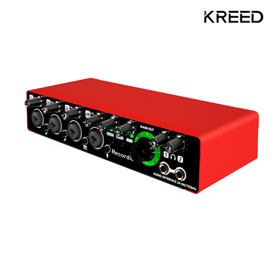 INTERFACE DE AUDIO PARA 4 MICROFONOS KREED CON PHANTHOM POWER MD44