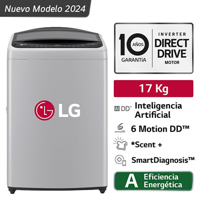 LAVADORA CARGA SUPERIOR LG 17KG WT17DV6T