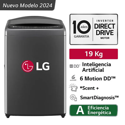 LAVADORA CARGA SUPERIOR LG 19KG WT19BV6T