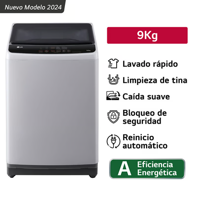 LAVADORA CARGA SUPERIOR LG 9KG WT9GL