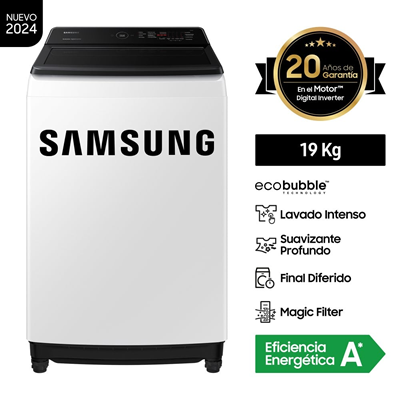 LAVADORA SAMSUNG 19KG WA19CG6441BW