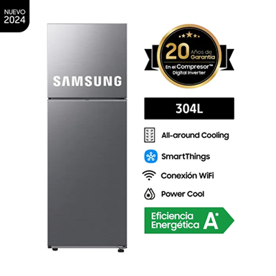 REFRIGERADORA SAMSUNG TOP FREEZER 304 LTS RT31DG5120S9PE