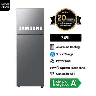 REFRIGERADORA SAMSUNG TOP FREEZER 345 LTS RT35DG5620S9PE