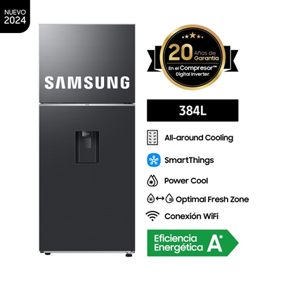 REFRIGERADORA SAMSUNG TOP FREEZER 384 LTS RT38DG6730B1PE