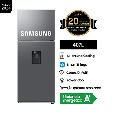 REFRIGERADORA SAMSUNG TOP FREEZER 407 LTS RT42DG6730S9PE