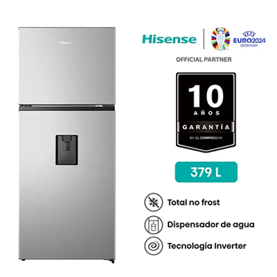 REFRIGERADORA TOP MOUNT HISENSE 379 LTS RT3N375NMCA