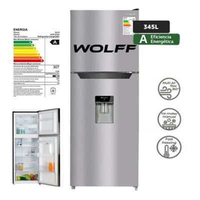 REFRIGERADORA WOLFF 345 LTS WRF365D