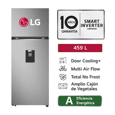 REFRIGERADORA TOP FREEZER LG 459 LTS DOORCOOLING VT45KPYC