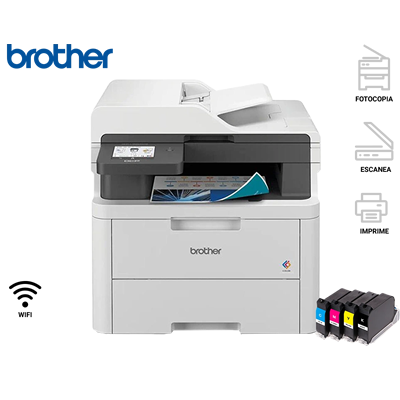 IMPRESORA LASER MULTIFUNCIONAL A COLOR BROTHER DCP-L3560CDW WIFI