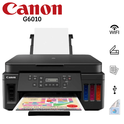 IMPRESORA MULTIFUNCIONAL A TINTA CANON G6010 WIFI