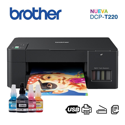 IMPRESORA MULTIFUNCIONAL DE INYECCION DE TINTA A COLOR BROTHER DCP-T220