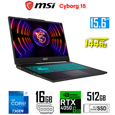 MSI CYBORG 15 A13VE CORE I7 512GB SSD 16GB