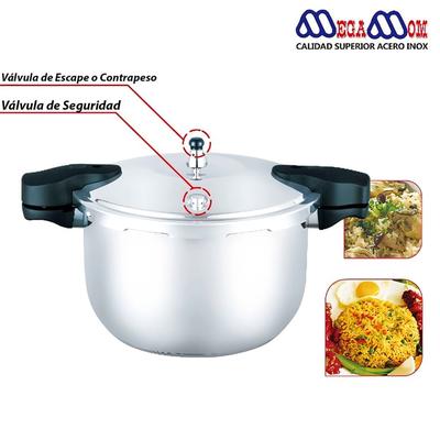 OLLA A PRESION MEGAMOM 17 LITROS ACERO INOXIDABLE MM-17LSS