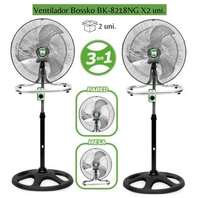 VENTILADOR DE 3 ASPAS 3 EN 1 DE 18" BOSSKO BK-8218NG