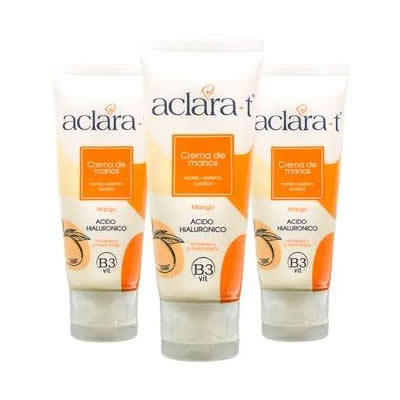 ACLARA-T CREMA PARA MANOS DE MANGO 60GR 3 UNIDADES