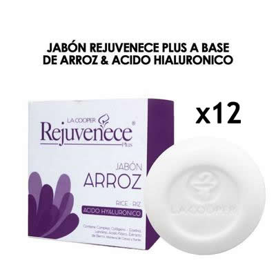 ACLARA-T JABON REJUVENECE PLUS A BASE DE ARROZ & ACIDO HIALURONICO 12