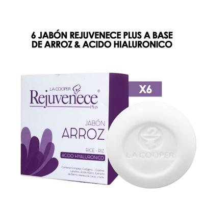 ACLARA-T JABON REJUVENECE PLUS A BASE DE ARROZ & ACIDO HIALURONICO 6