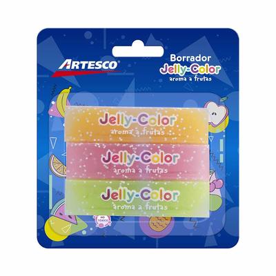 ARTESCO BORRADOR JELLY COLOR PACK BLISTER 3 UNIDADES