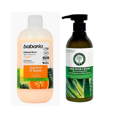 BABARIA PACK DE SHAMPOO RESET + CREMA PELO ALOE VERA WOKALI