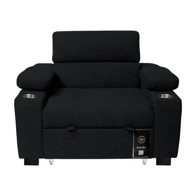 BARAKA HOME SOFA CAMA BALTIMORE CON PORTA VASOS Y BOLSILLOS LATERALES 1 PLZ