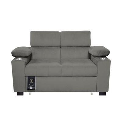 BARAKA HOME SOFA CAMA BALTIMORE CON PORTA VASOS Y BOLSILLOS LATERALES 2 PLZ