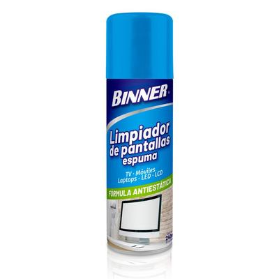 BINNER LIMPIADOR DE PANTALLAS FORMULA ANTIESTATICA SPRAY 240ML