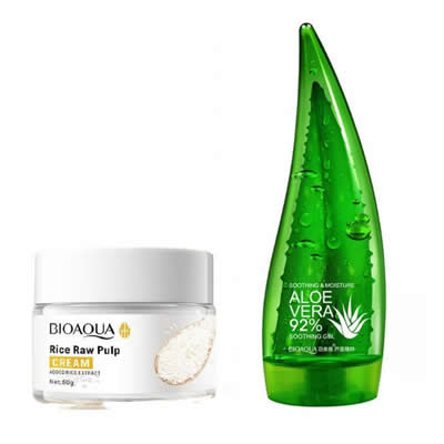 BIOAQUA ACLARANTE DE ARROZ + CREMA CORPORAL ALOE VERA