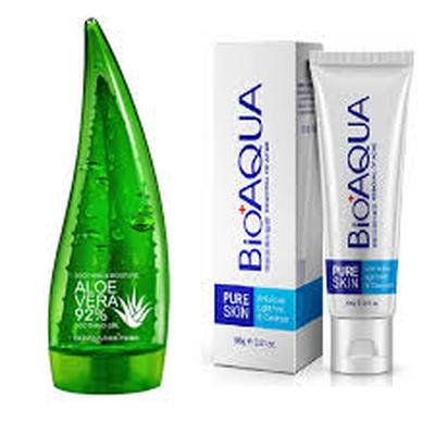 BIOAQUA CREMA CORPORAL ALOE VERA + GEL LIMPIADOR ANTI-ACNE