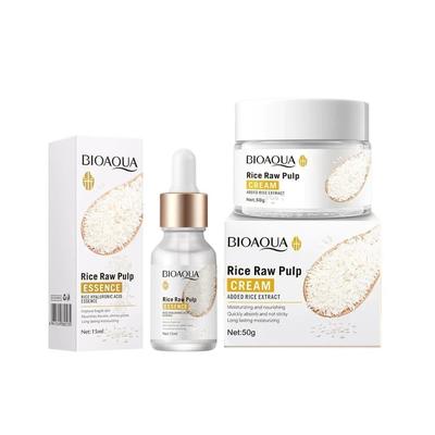 BIOAQUA DUO FACIAL BIOAQUA RICE RAW PULP SERUM 15ML Y CREMA 50GR