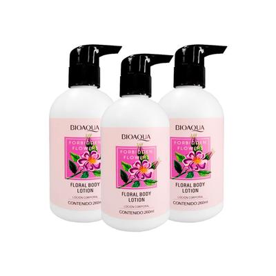 BIOAQUA LOCION CORPORAL FLORAL FLORES PROHIBIDAS 260ML 3 UNIDADES