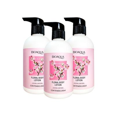 BIOAQUA LOCION CORPORAL FLORAL ROMANTICO 260ML 3 UNIDADES