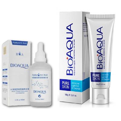 BIOAQUA SERUM ACIDO HIALURONICO 100 ML + GEL LIMPIADOR ANTI-ACNE BIOAQUA 100 ML