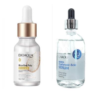 BIOAQUA SERUM DE ARROZ BIOAQUA + SERUM HIALURONICO ESCENCIA DE CARACOL LAIKOU