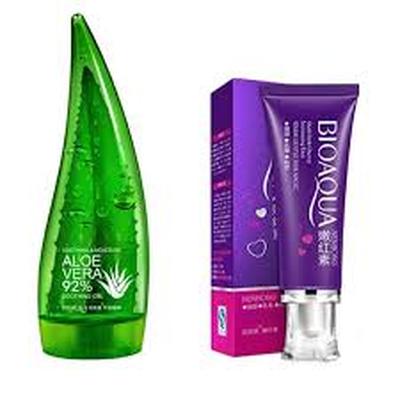 BIO AQUA SET TRATAMIENTO CORPORAL CREMA ALOE VERA + CREMA BLANQUEADORA CORPORAL