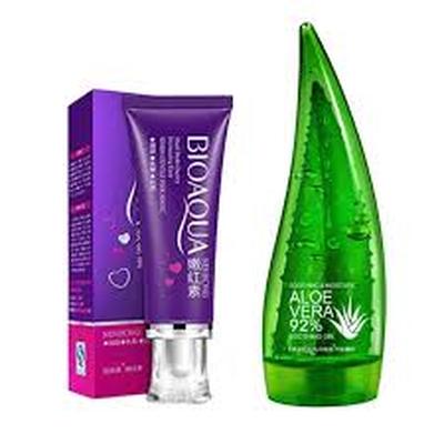 BIO AQUA SET TRATAMIENTO CORPORAL CREMA BLANQUEADORA + CREMA CORPORAL ALOE VERA