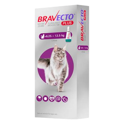 BRAVECTO - ANTIPULGAS PARA GATOS 6.25KG A 12.5KG