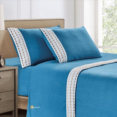 CASATEX SET DE SABANAS POLAR BORDADA ULTRA SUAVE 4 PIEZAS 2 PLAZAS