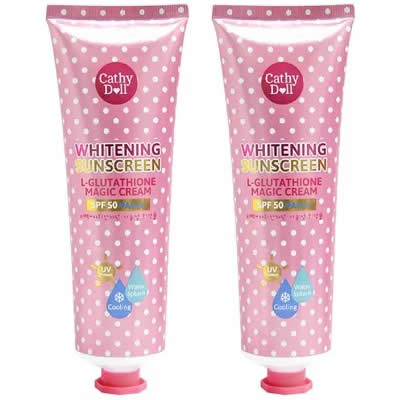 CATHY DOLL PACK 2 CREMA FACIAL PROTECTOR SOLAR BLANQUEADOR PA+++ SPF 50 60 ML