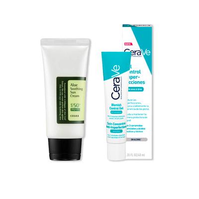 CERAVE ALOE SOOTHING SUN CREAM 50ML + CERAVE BLEMISH CONTROL 50ML + 40ML