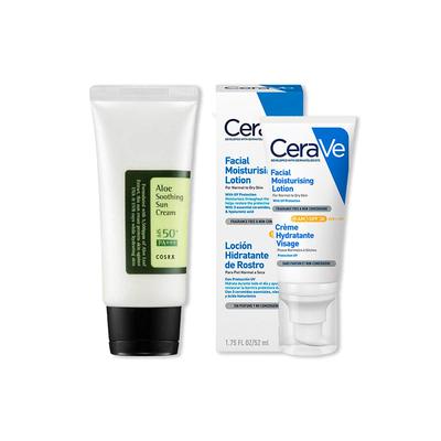 CERAVE ALOE SOOTHING SUN CREAM 50ML + CERAVE CREMA HIDRATANTE SPF 30 50ML + 52ML