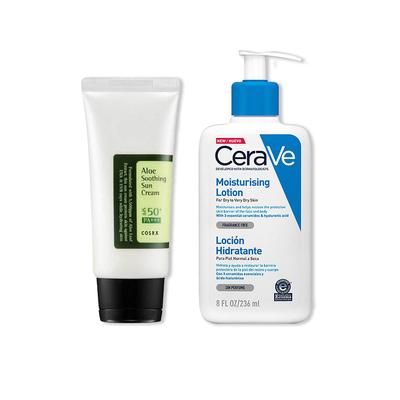 CERAVE ALOE SOOTHING SUN CREAM 50ML + CERAVE LOCION HIDRATANTE 236ML