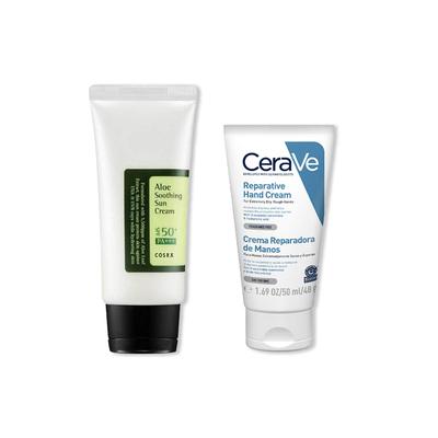 CERAVE ALOE SOOTHING SUN CREAM + CERAVE CREMA MANOS 50ML + 50ML