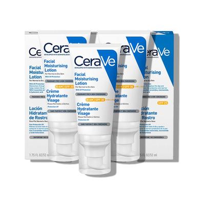CERAVE CREMA HIDRATANTE FACIAL SPF 30 AM 52ML 3 UNIDADES