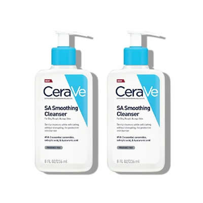 CERAVE PACK 2 LIMPIEZA FACIAL LIMPIADOR SUAVIZANTE SA SMOOTHING CLEANSER 236 ML