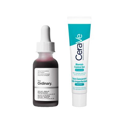CERAVE SERUM AHA THE ORDINARY + ANTI-IMPERFECCIONES BLEMISH CONTROL 40ML